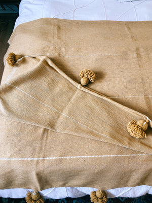 Moroccan Pom Pom — Gold Blanket